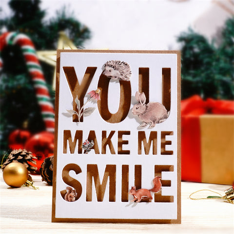 Inlovearts "You Make Me Smile" Background Board Cutting Dies
