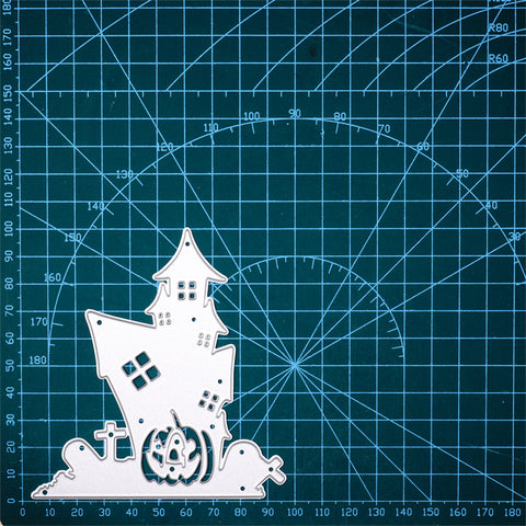 Inlovearts Pumpkin Themed Scary Castle Metal Cutting Dies