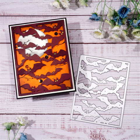 Inlovearts Bat Background Board Metal Cutting Dies