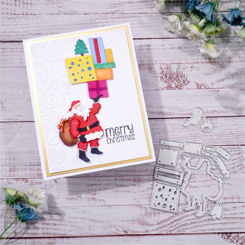 Inlovearts Santa Claus with Surprise Gift Cutting Dies