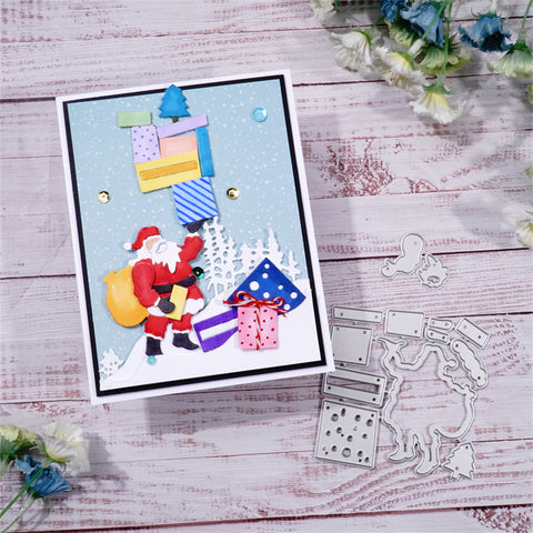 Inlovearts Santa Claus with Surprise Gift Cutting Dies