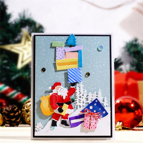 Inlovearts Santa Claus with Surprise Gift Cutting Dies
