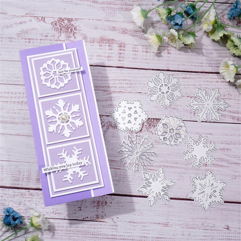 Inloveartshop 8Pcs Snowflake Set Cutting Dies