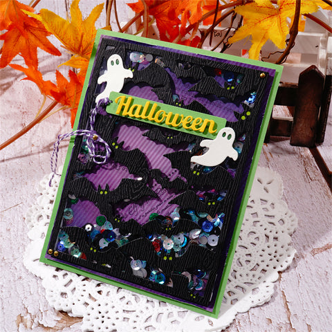 Inlovearts Bat Background Board Metal Cutting Dies