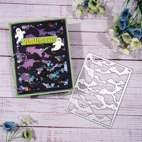 Inlovearts Bat Background Board Metal Cutting Dies