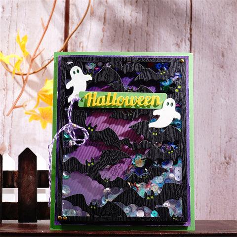 Inlovearts Bat Background Board Metal Cutting Dies
