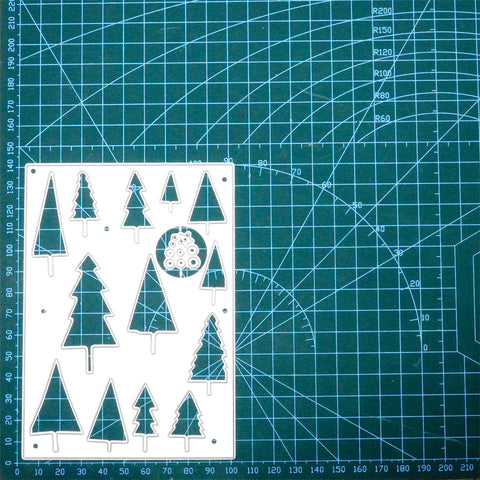 Inlovearts Little Christmas Tree Background Board Cutting Dies