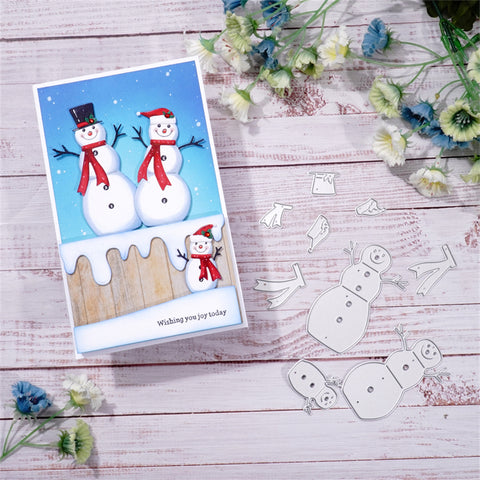 Inlovearts Snowman Family Metal Cutting Dies