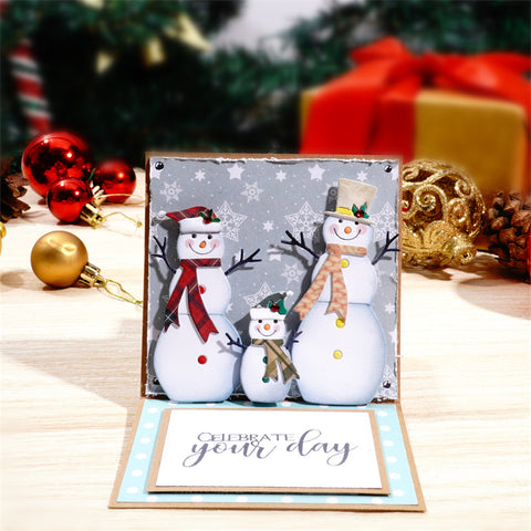 Inlovearts Snowman Family Metal Cutting Dies