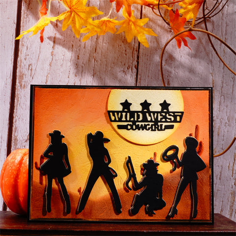Inlovearts Four Cowgirls Cutting Dies
