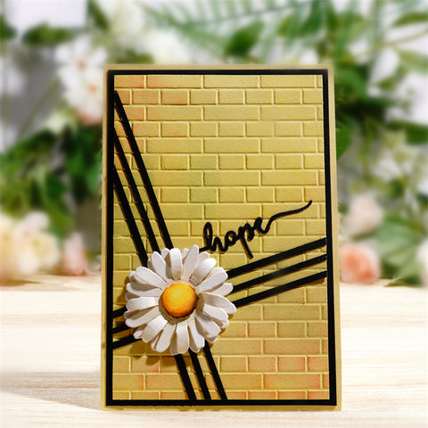 Inlovearts Sunflower with "Love, Faith, Hope" Word Cutting Dies