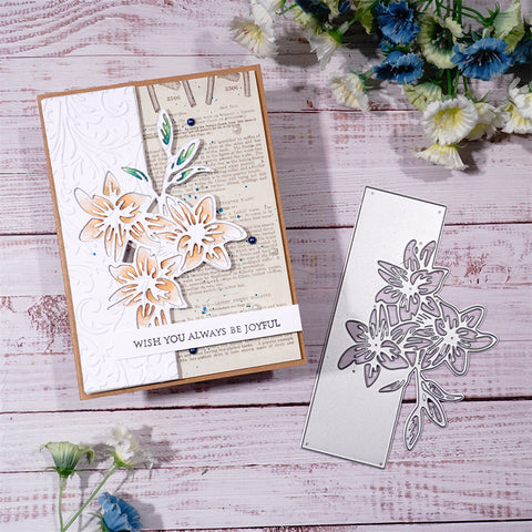 Inlovearts Half Tulip Border Metal Cutting Dies
