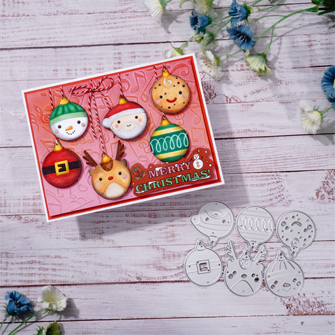 Inlovearts Hanging Christmas Balls Metal Cutting Dies