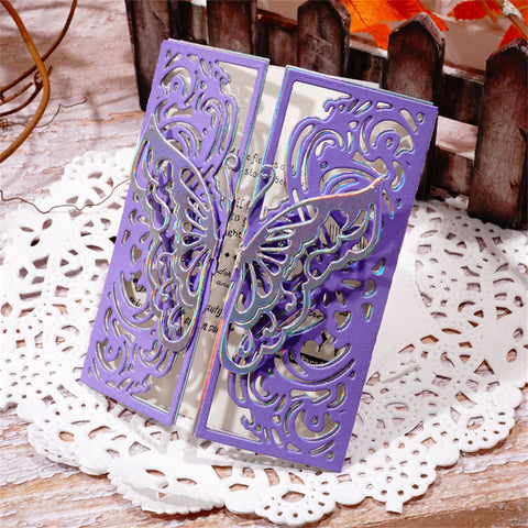 Inlovearts Foldable Butterfly Border Cutting Dies