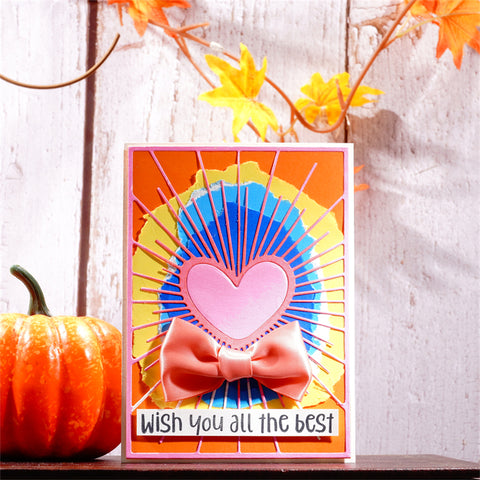 Inlovearts Heart-centered Line Background Board Cutting Dies