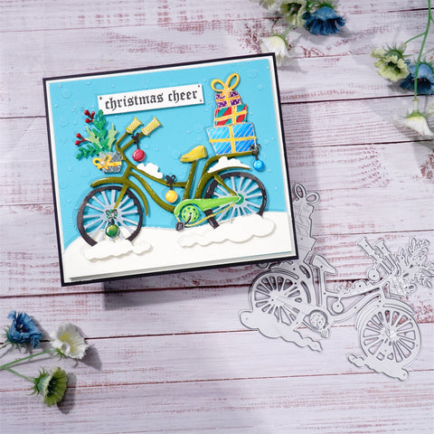 Inlovearts Bicycle Full of Gifts Metal Cutting Dies
