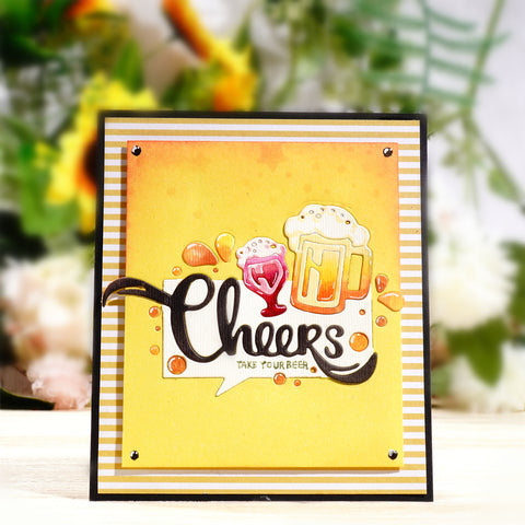 Inlovearts "Cheers" Word with Beer Cutting Dies