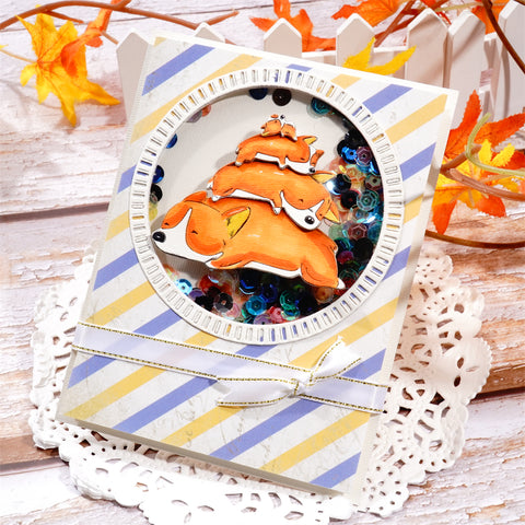Inlovearts Stacked Dogs Metal Cutting Dies