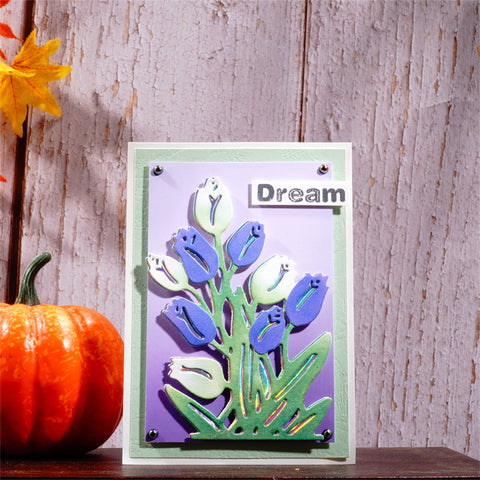 Inlovearts Tulip Bush Metal Cutting Dies