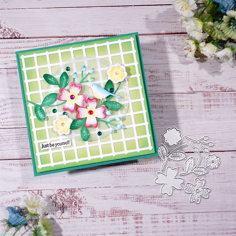 Inlovearts 7Pcs Small Pieces Flowers Cutting Dies