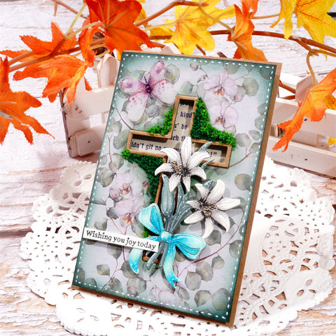 Inlovearts Flower On The Cross Metal Cutting Dies