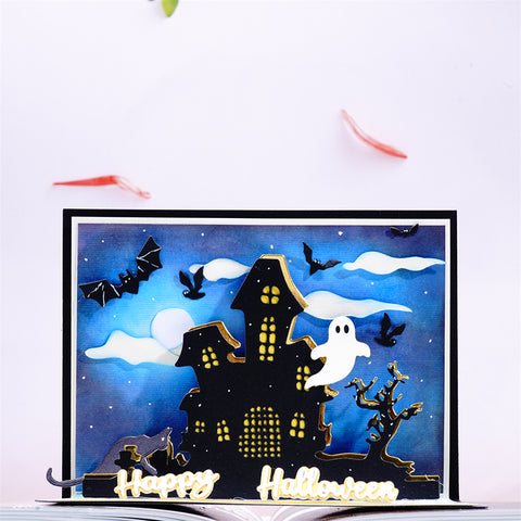 Inlovearts Halloween Castle Border Cutting Dies