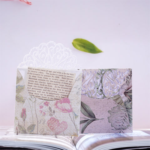 Inlovearts Floral Border Envelop Shape Cutting Dies