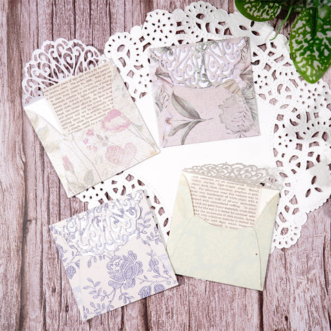 Inlovearts Floral Border Envelop Shape Cutting Dies