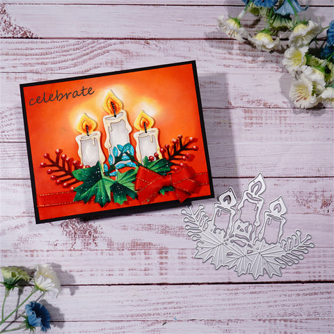 Inlovearts Burning Candle Cutting Dies