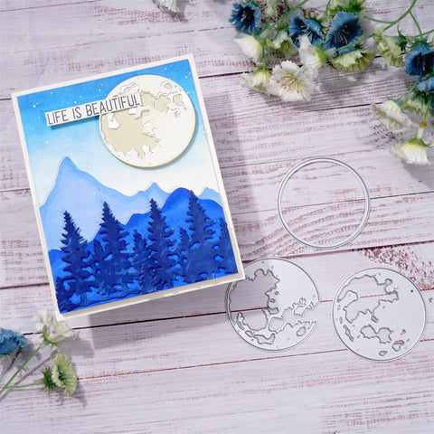 Inlovearts Cascading Moon Landscape Cutting Dies