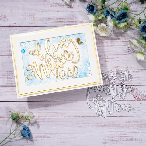 Inlovearts "Bling in the New Year" Word Cutting Dies