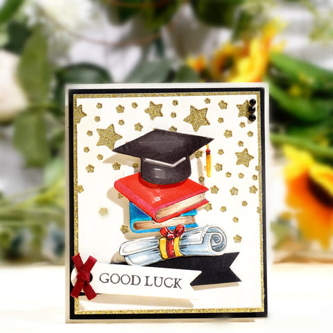 Inlovearts Bachelor's Cap and Certificate Cutting Dies