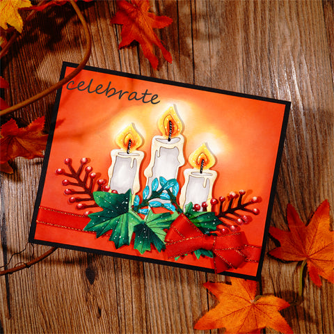 Inlovearts Burning Candle Cutting Dies