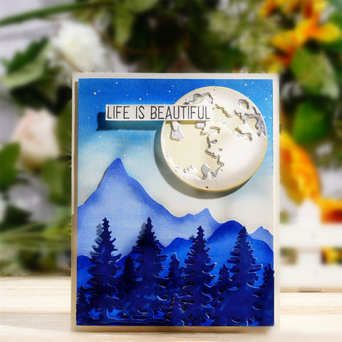 Inlovearts Cascading Moon Landscape Cutting Dies