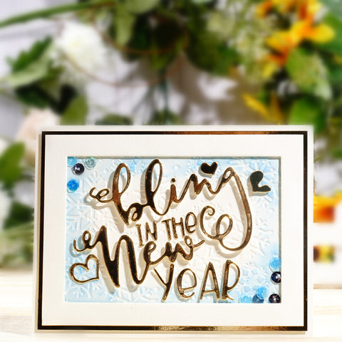 Inlovearts "Bling in the New Year" Word Cutting Dies
