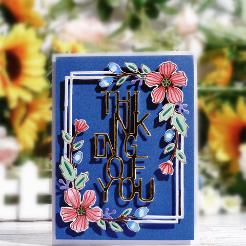 Inlovearts "THINKING OF YOU" Flower Frame Cutting Dies