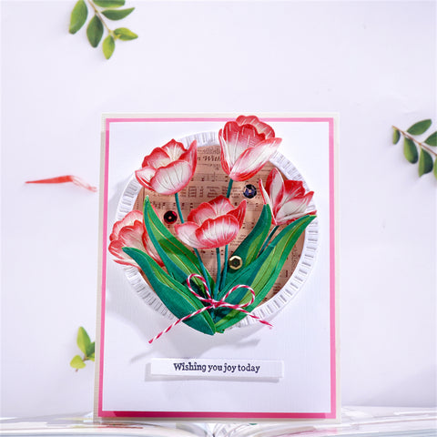 Inlovearts Blooming Tulips Cutting Dies
