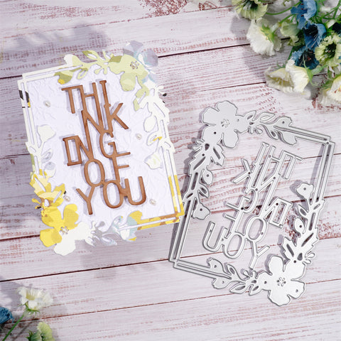 Inlovearts "THINKING OF YOU" Flower Frame Cutting Dies