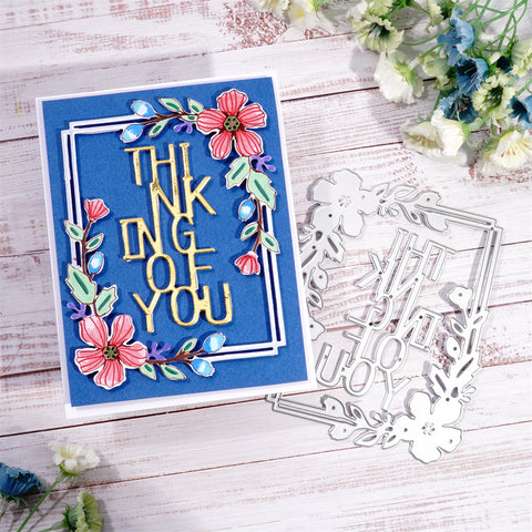 Inlovearts "THINKING OF YOU" Flower Frame Cutting Dies