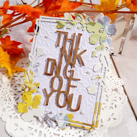 Inlovearts "THINKING OF YOU" Flower Frame Cutting Dies