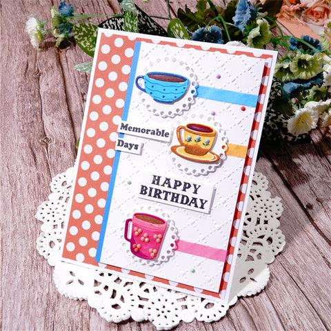 Inlovearts Pot and Various Cups Set Cutting Dies