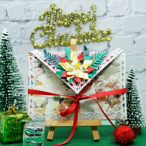 Beautiful Christmas Series Flowers Dies - Inlovearts