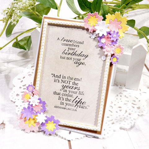 Inlovearts Daisies Photo Frame Cutting Dies