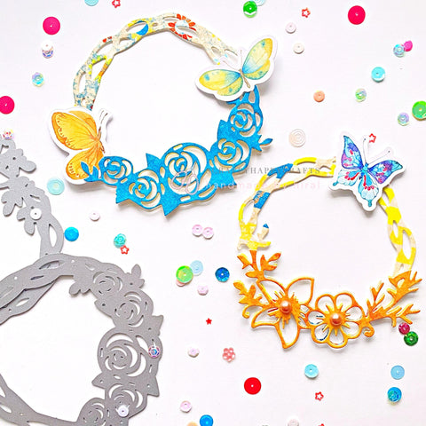 Roses Entangled Wreath Dies Set