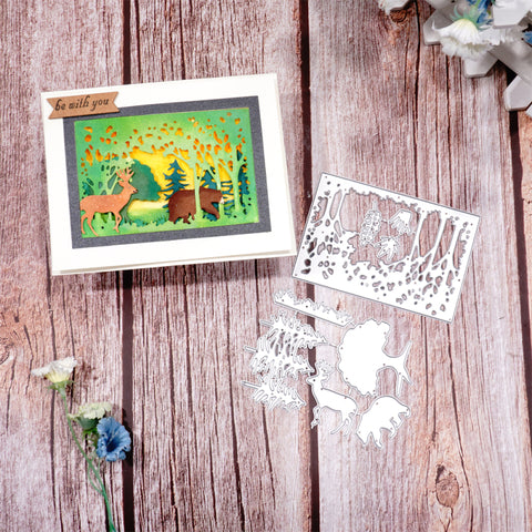 Inlovearts Forest Frame Dies with Cute Animals