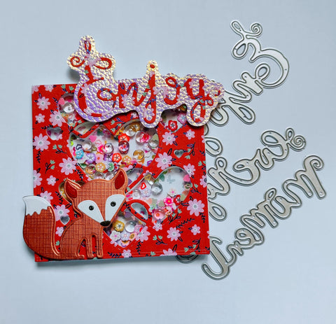 Inloveartshop "Enjoy Every Moment" Words Cutting Dies
