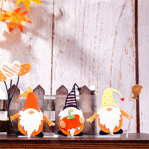 Inlovearts Halloween Gnomes Metal Cutting Dies