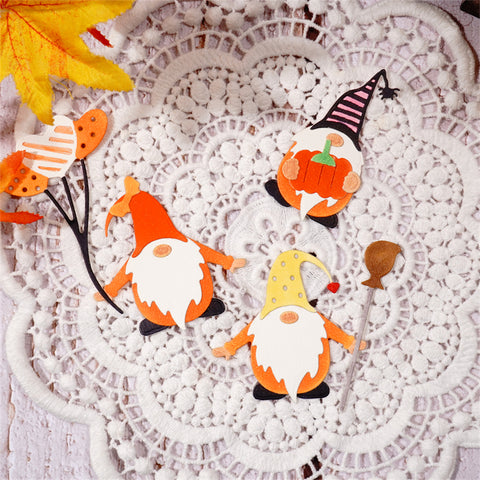 Inlovearts Halloween Gnomes Metal Cutting Dies