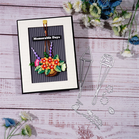 Inlovearts Hanging Potted Plants Cutting Dies