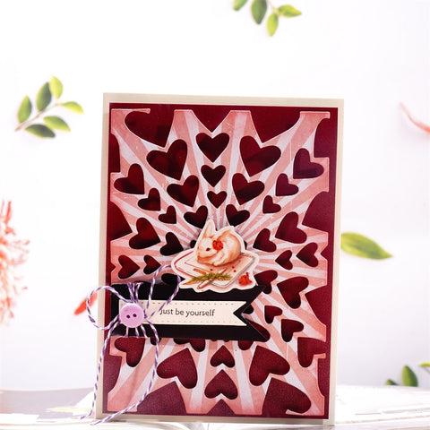 Inlovearts Heart Background Cutting Dies